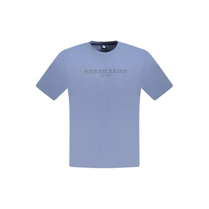Blue Cotton Men T-Shirt