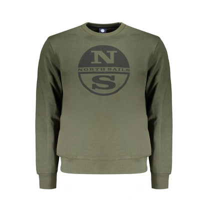 Green Cotton Men Sweater