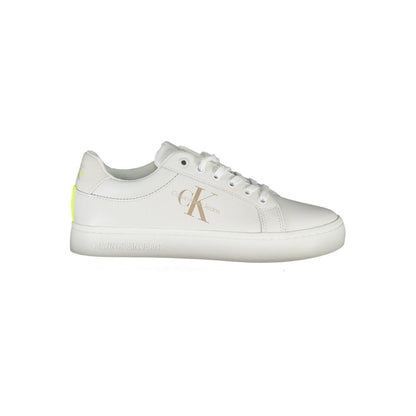 White Polyester Sneaker