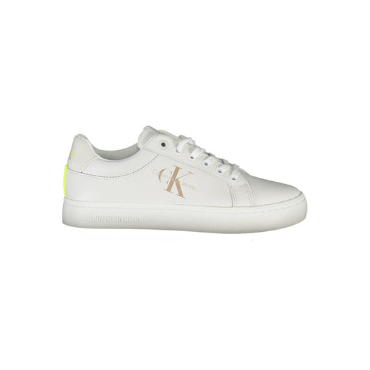 White Polyester Sneaker