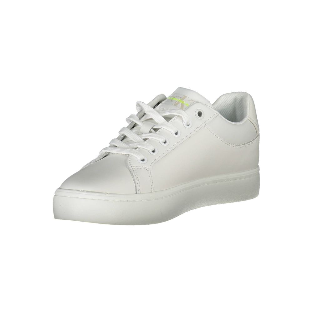 White Polyester Sneaker
