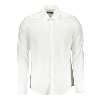White Cotton Men Shirt