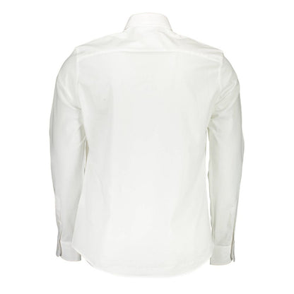 White Cotton Men Shirt