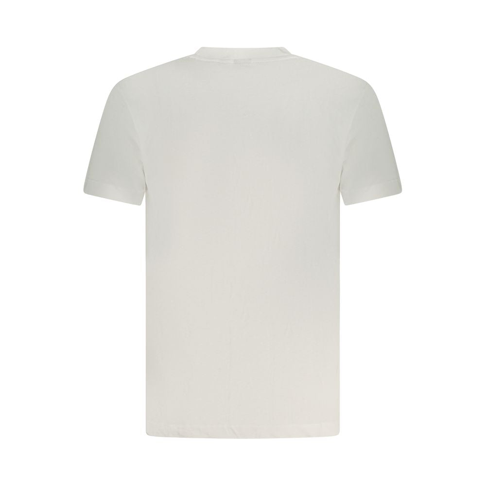 White Cotton Men T-Shirt