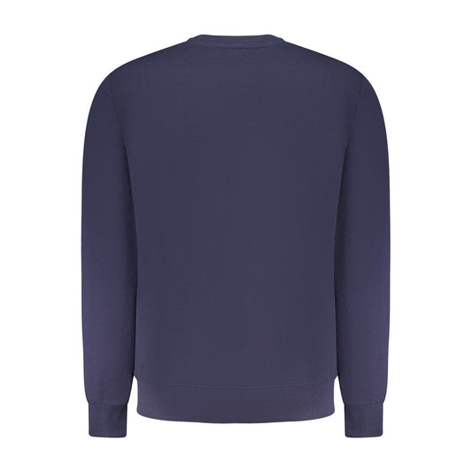 Blue Cotton Men Sweatshirt