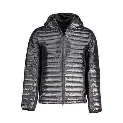 Black Nylon Men Jacket