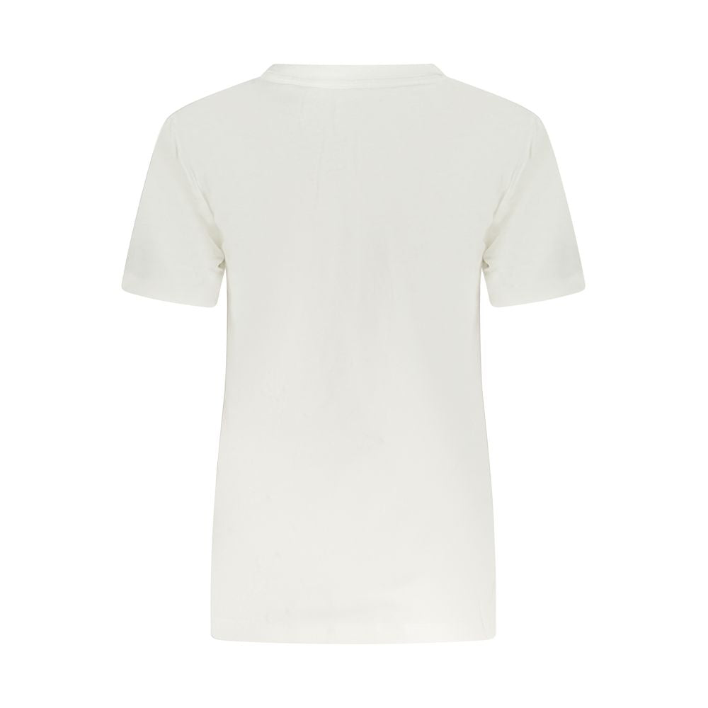 White Cotton Women T-Shirt