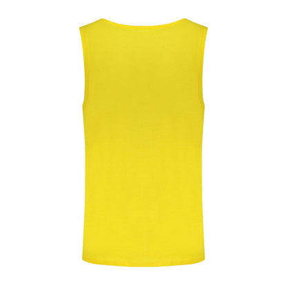 Yellow Cotton Men Tank Top