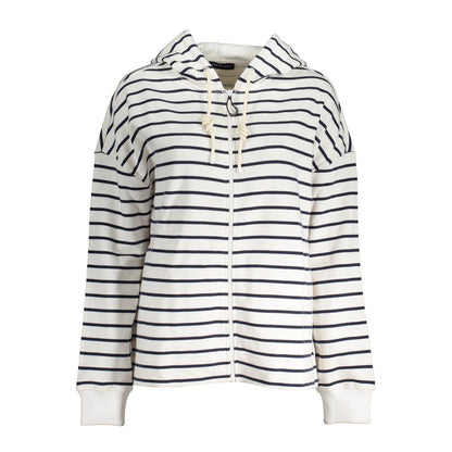 White Cotton Women's Hooded Sweater
