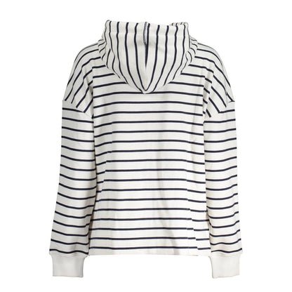White Cotton Women's Hooded Sweater