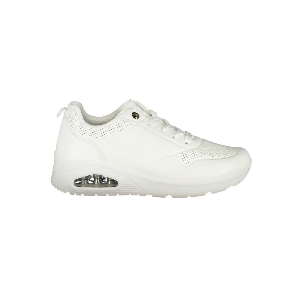 White Polyester Sneaker