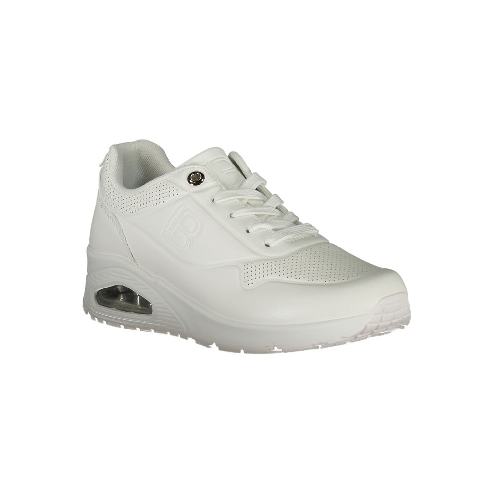 White Polyester Sneaker