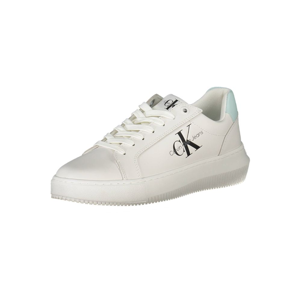 White Polyester Sneaker
