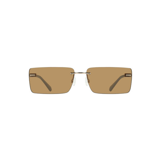 Beige Metal Women Sunglass