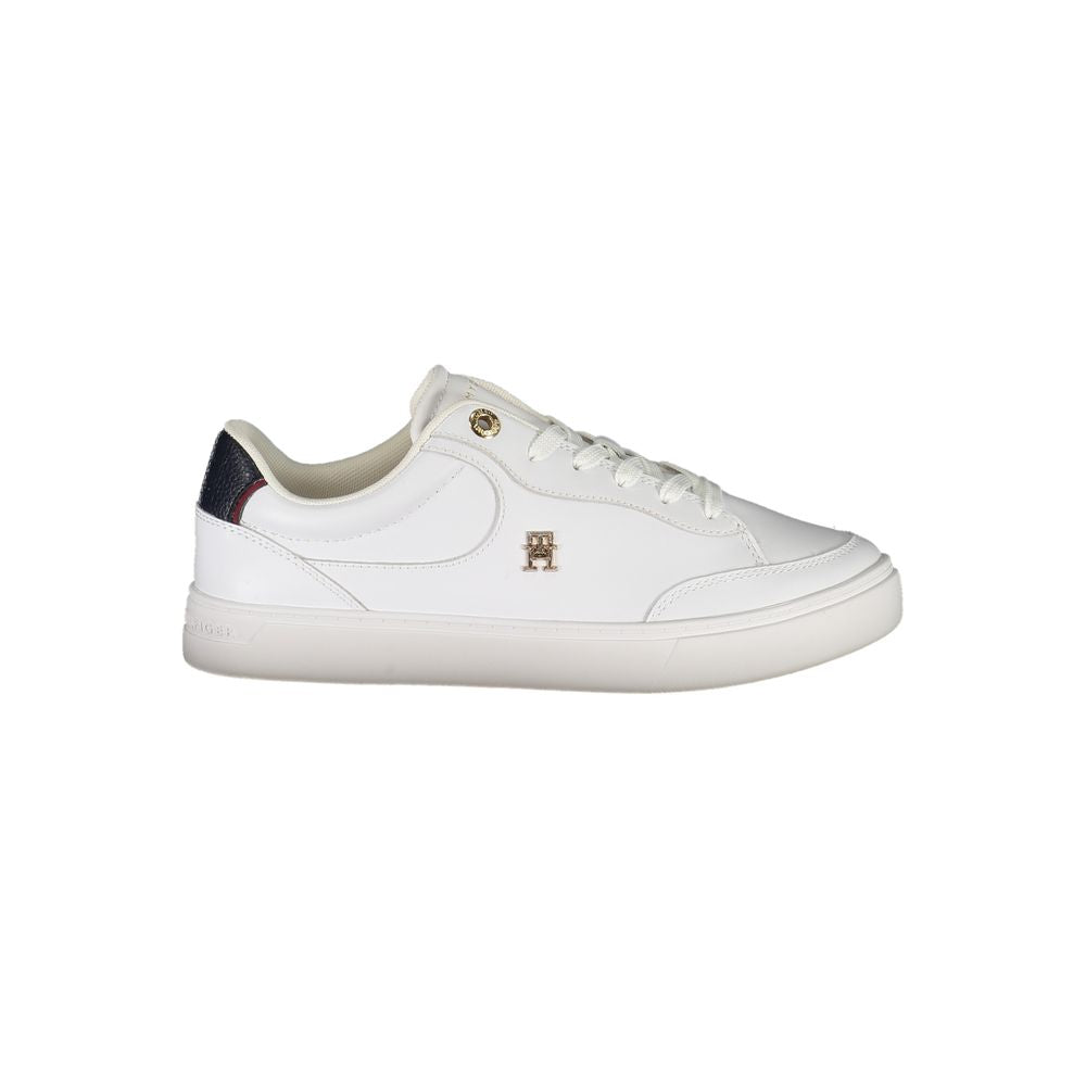White Polyester Sneaker