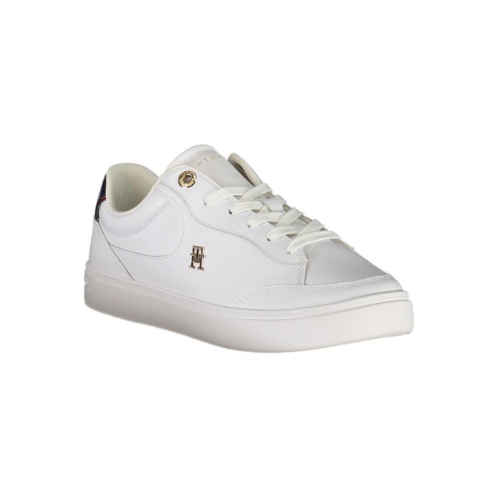 White Polyester Sneaker