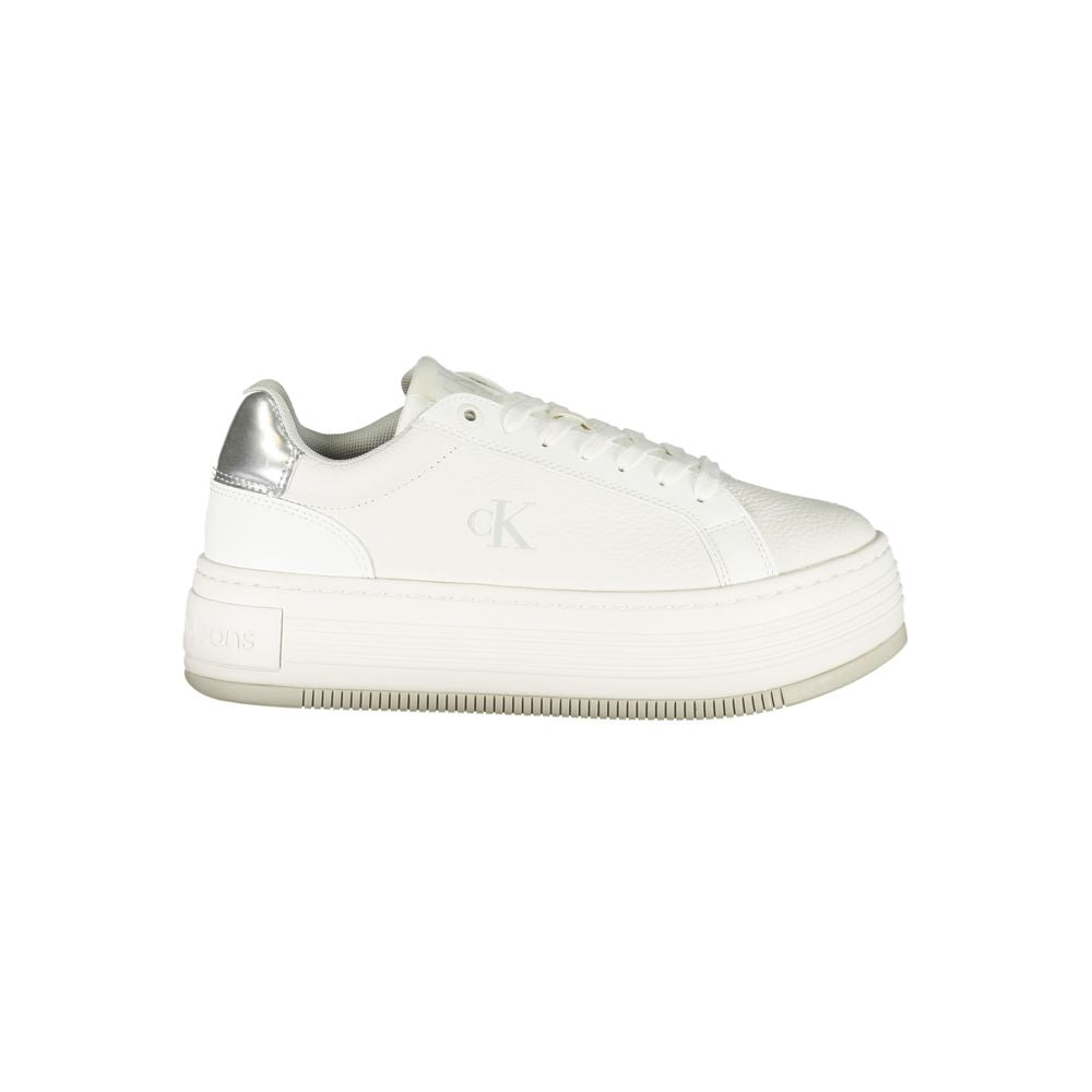 White Polyester Sneaker