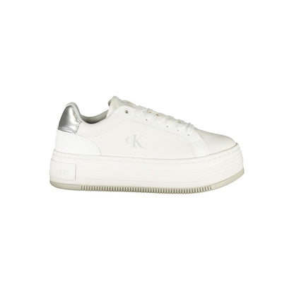 White Polyester Sneaker