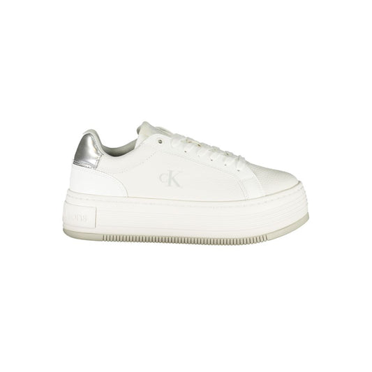 White Polyester Sneaker