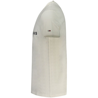 White Cotton Men T-Shirt