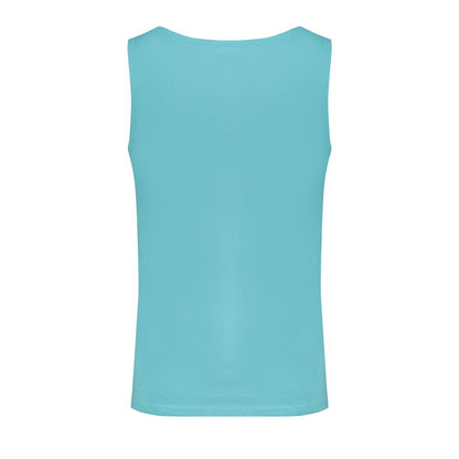 Blue Cotton Men's Tank Top