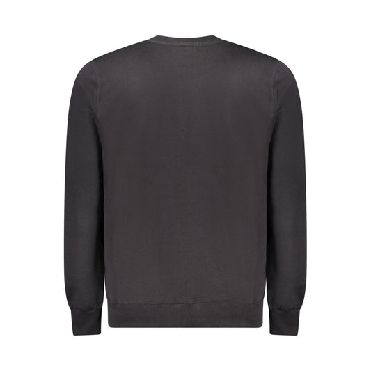 Black Cotton Men Sweater