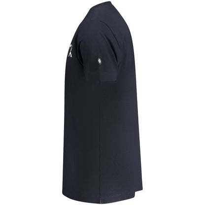 Blue Cotton Men T-Shirt