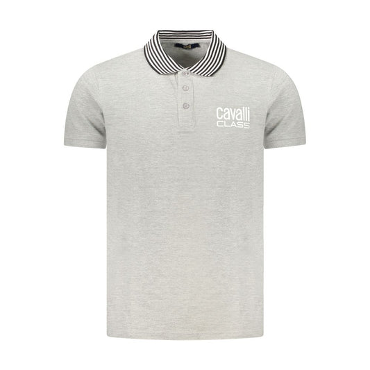 Gray Cotton Polo Shirt