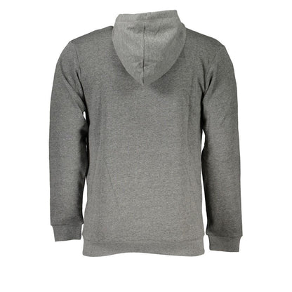 Gray Cotton Men's Hooded Sweater