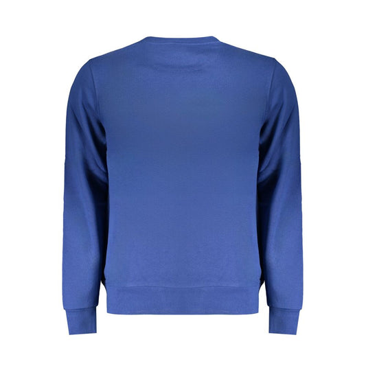 Blue Cotton Men Sweater