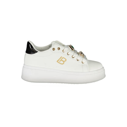 White Polyester Sneaker