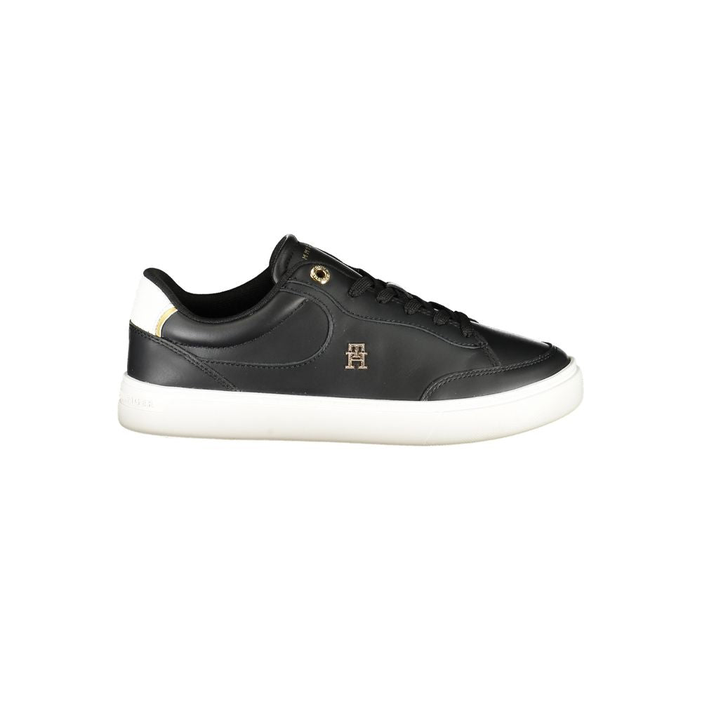 Black Polyester Sneaker