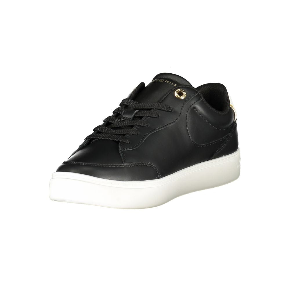 Black Polyester Sneaker