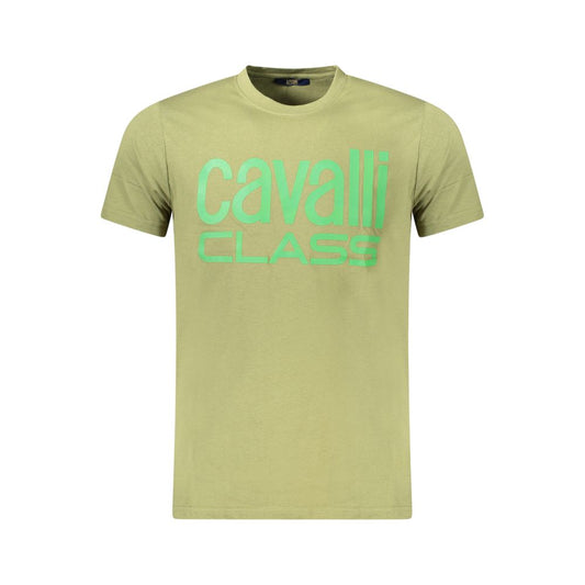 Green Cotton Men T-Shirt
