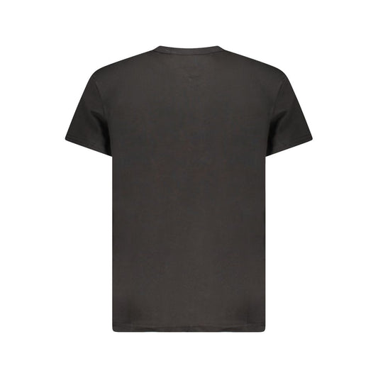 Black Cotton Men T-Shirt