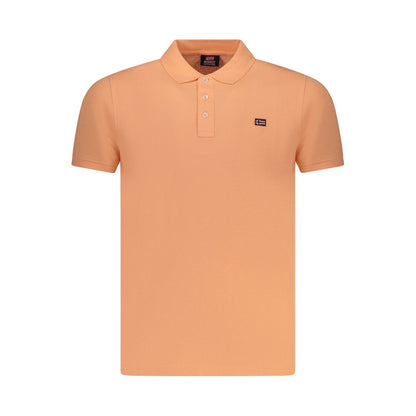 Pink Cotton Men Polo Shirt