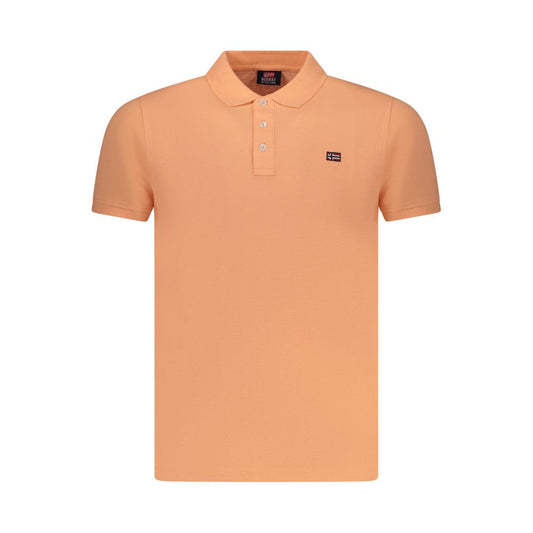 Pink Cotton Men Polo Shirt