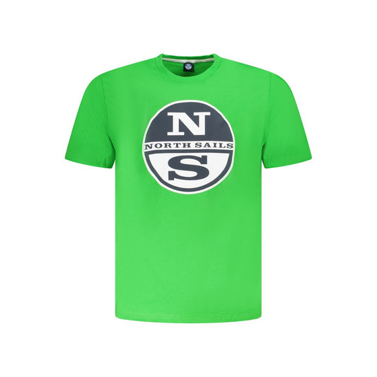 Green Cotton Men T-Shirt