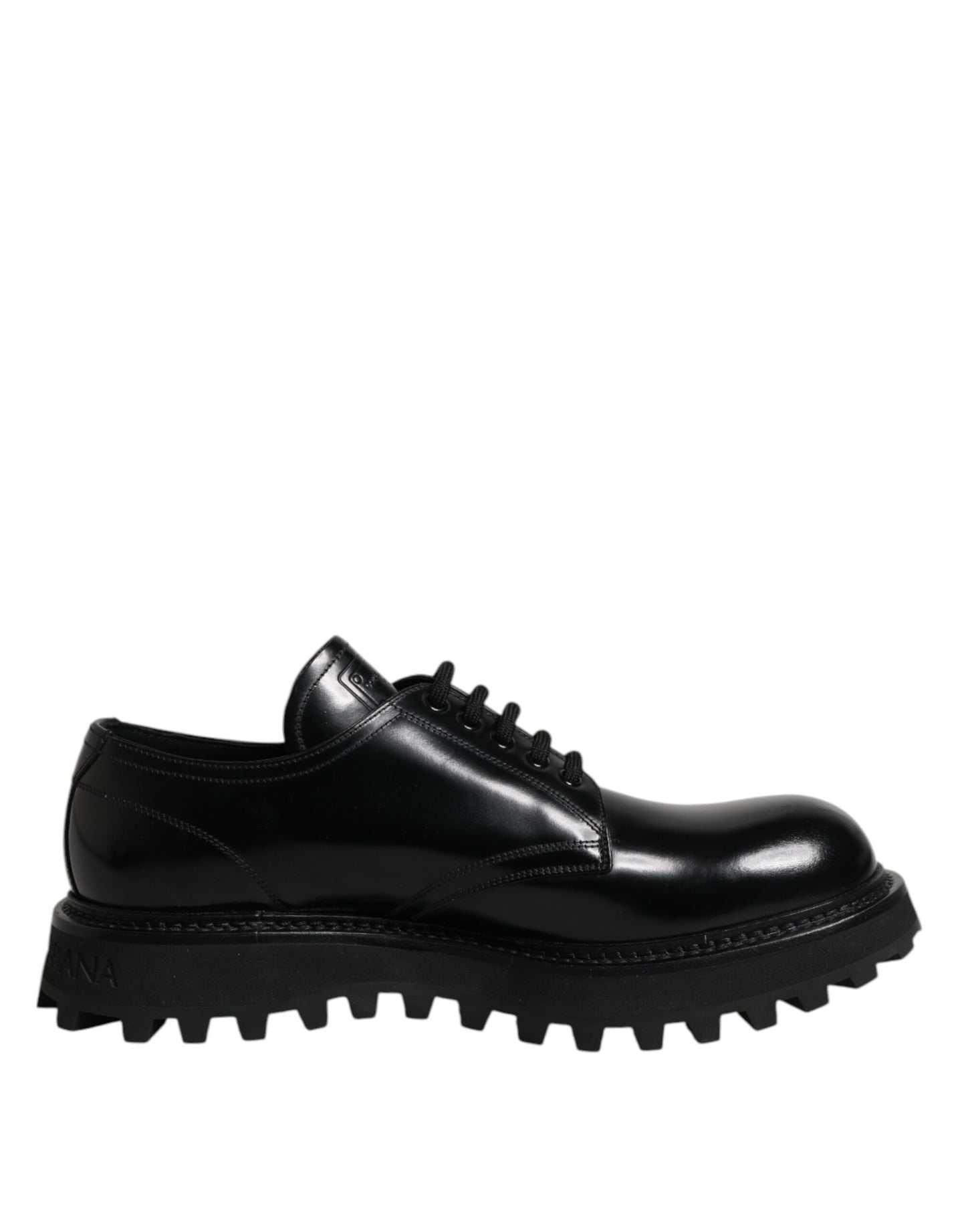 Black Leather Lace Up Derby Men Dress Shoes