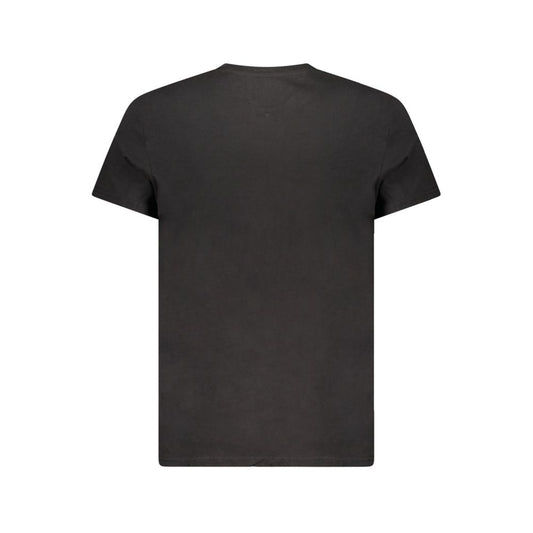 Black Cotton Men T-Shirt