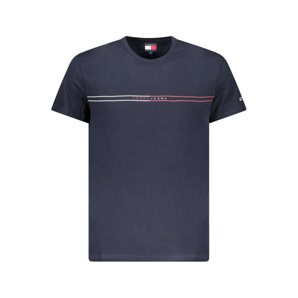 Blue Cotton Men T-Shirt