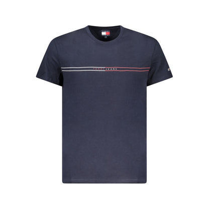 Blue Cotton Men T-Shirt