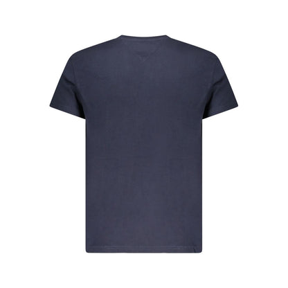 Blue Cotton Men T-Shirt