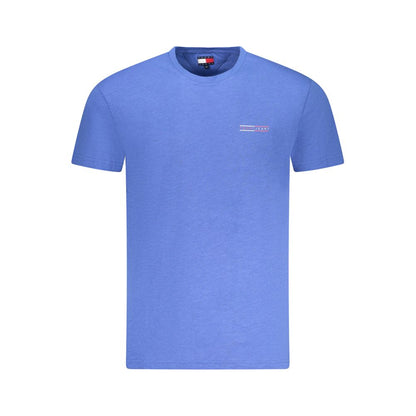 Blue Cotton Men T-Shirt