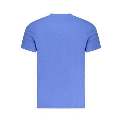 Blue Cotton Men T-Shirt