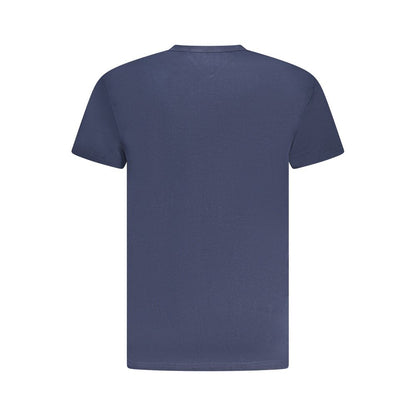Blue Cotton Men T-Shirt