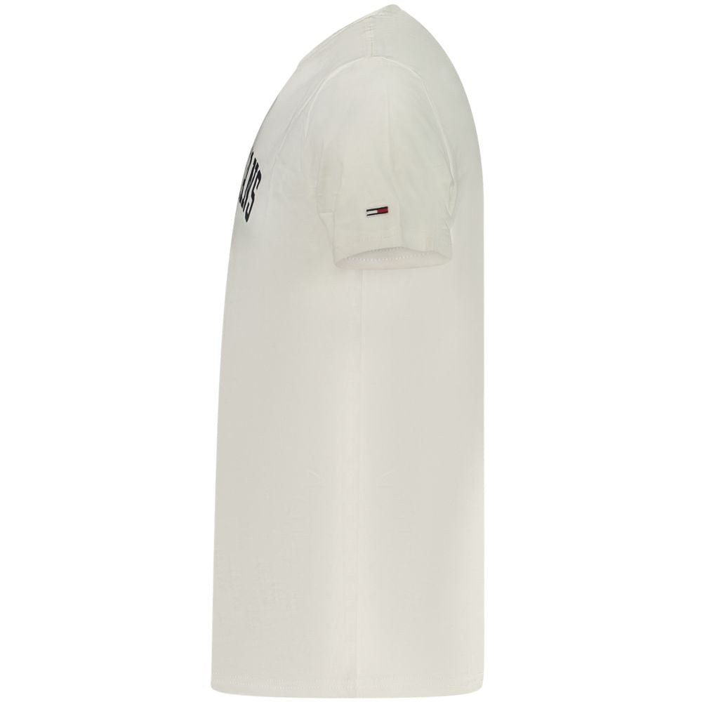 White Cotton Men T-Shirt