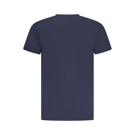 Blue Cotton Men T-Shirt