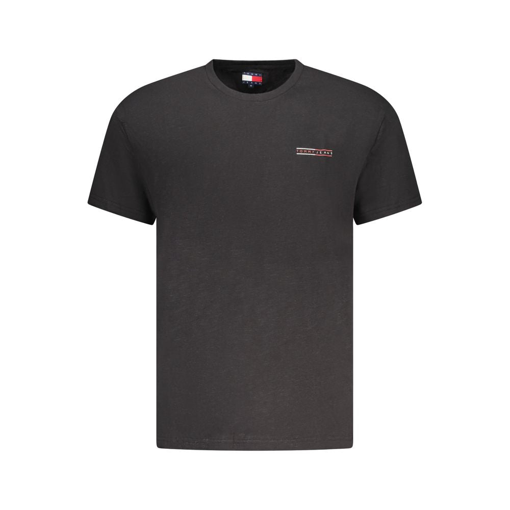Black Cotton Men T-Shirt