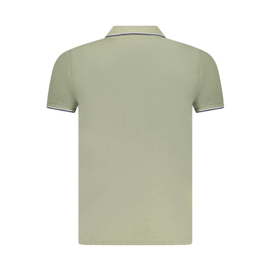 Green Cotton Men Polo Shirt